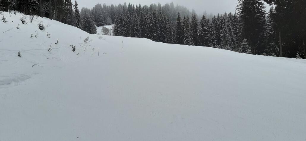 Piste Nachmittags um 14:30 Uhr.