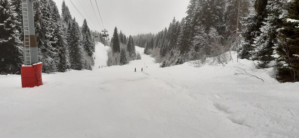 Selbe schwarze Piste. Ab da musste man es laufen lassen, dass man nicht den Schwung verliert.