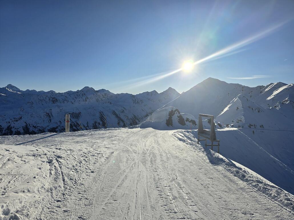 Start auf dem Gipfel