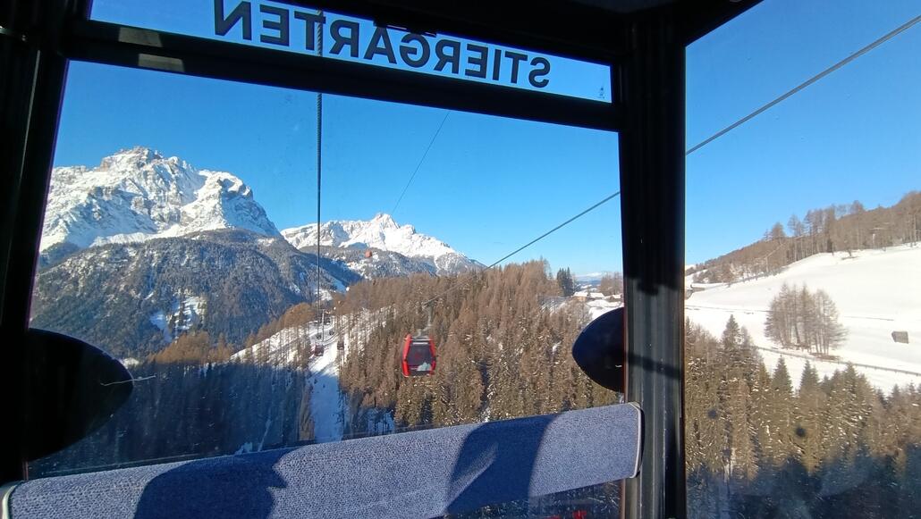 endlich eine nicht komplett zugefrostete Gondel