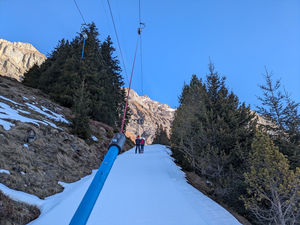 Skilift Wittenen, er ersetzte ein Habegger Fabrikat auf anderer Strecke