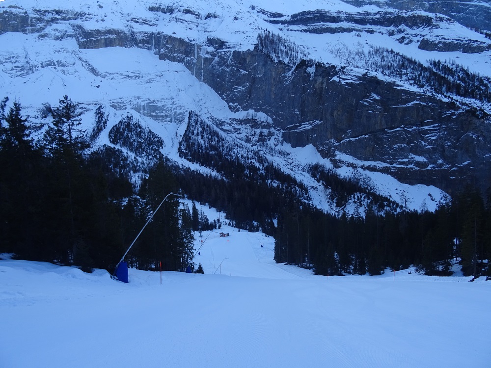 Rote Piste am Skilift Bire