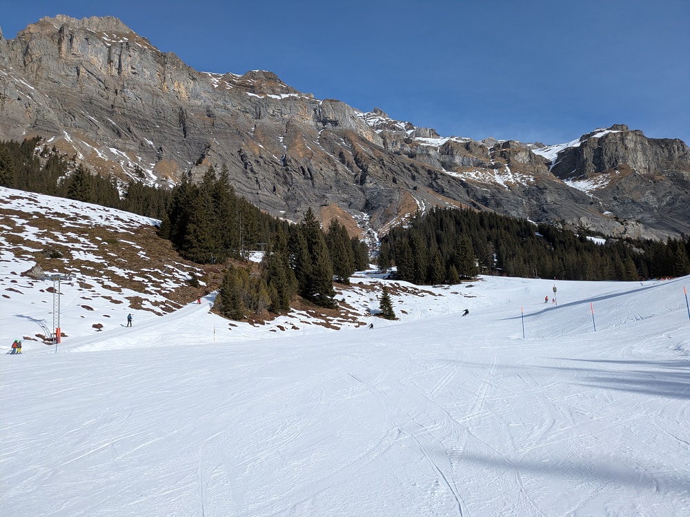 Um ca. 11 Uhr kam die Sonne zum Vorschein, Skilift Wittenen