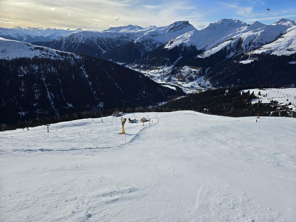 Die Jatzpiste ist auch um 15:45 noch bestens in Schuss.