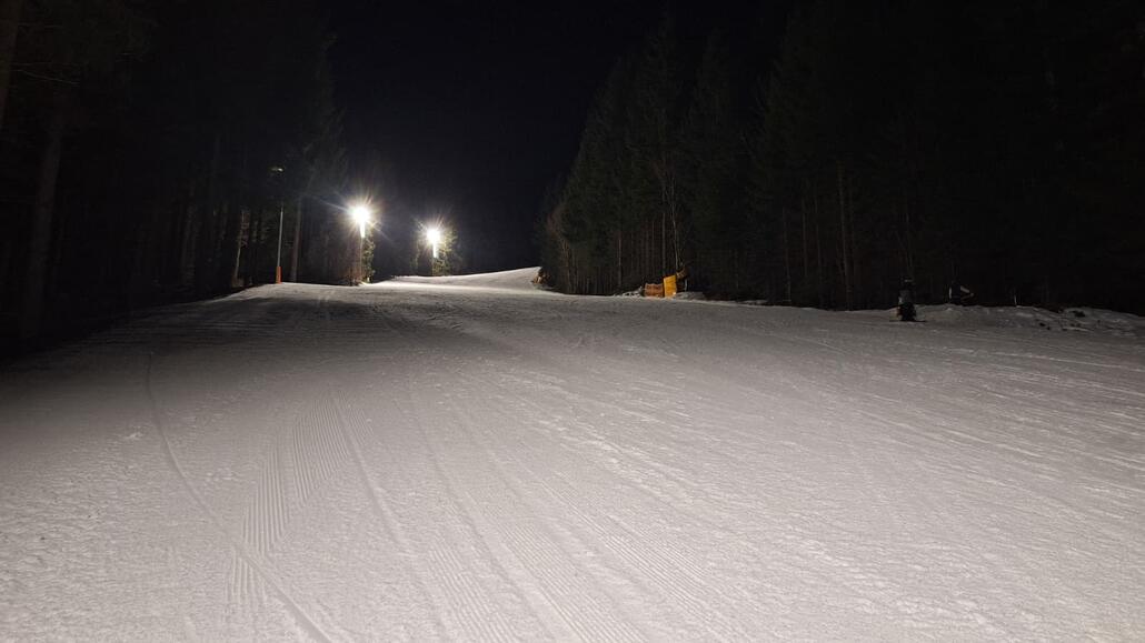 Ein Blick auf den oberen Teil der Außenrum-Piste