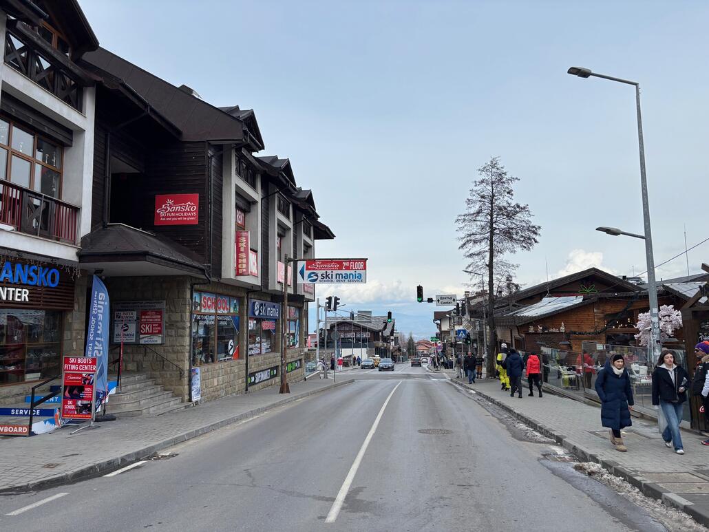 In der nähe der Gondelbahn in Bansko
