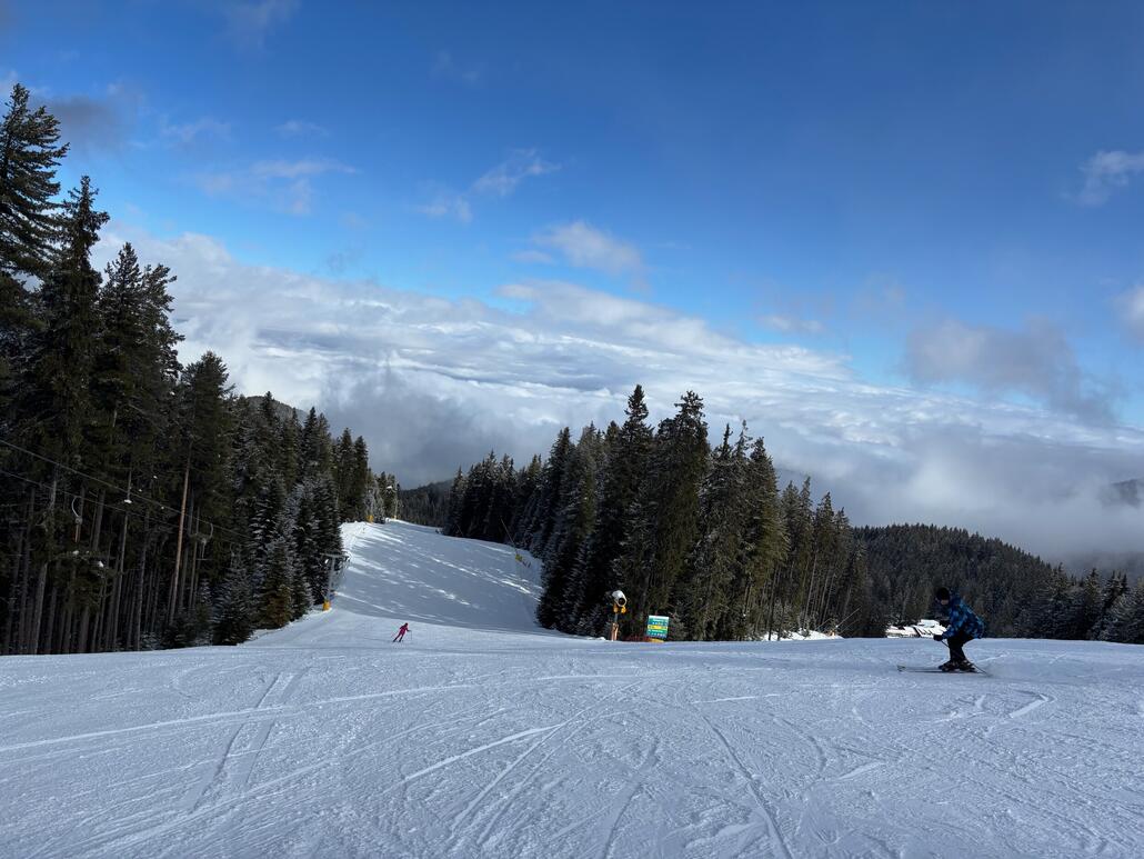 Anfang Piste 7, links Stara kotva, rechts Piste 8