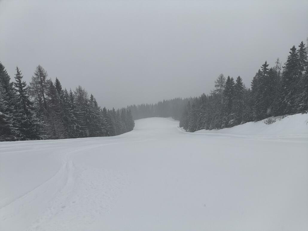 Am Hochwurzen, die ersten beiden Abfahrten wahren herrlichen