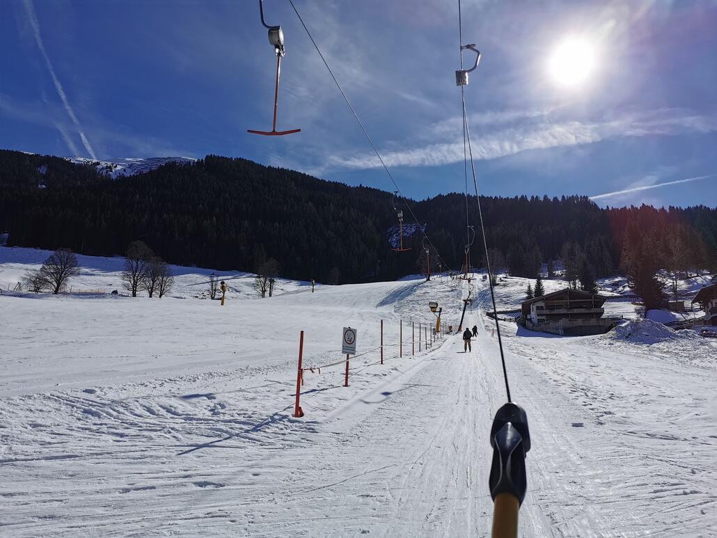 11. Nach dem Wieshoflift fährt man noch Mitteregglift und dann Bergfried, bevor man rüber zum 12er Kogel wechselt.