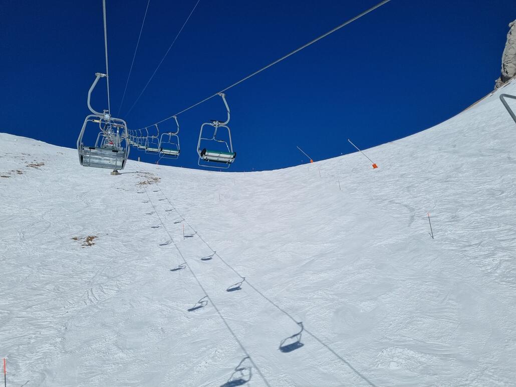 Schwarze Piste vom Tour d'Äi. Schweisstreibend!