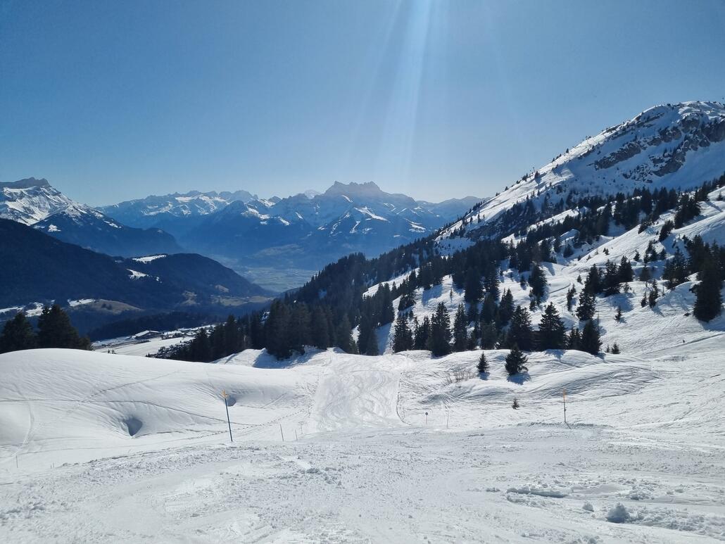 Auch die östlichste Variante zur Mittelstation war noch gut