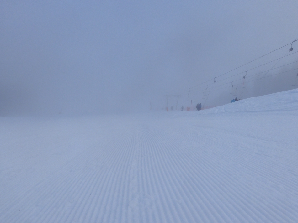 Frische Piste auf der Schieferwiese