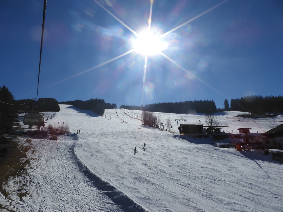 Bei der Schieferwiese hat die Sonne den Nebel besiegt.