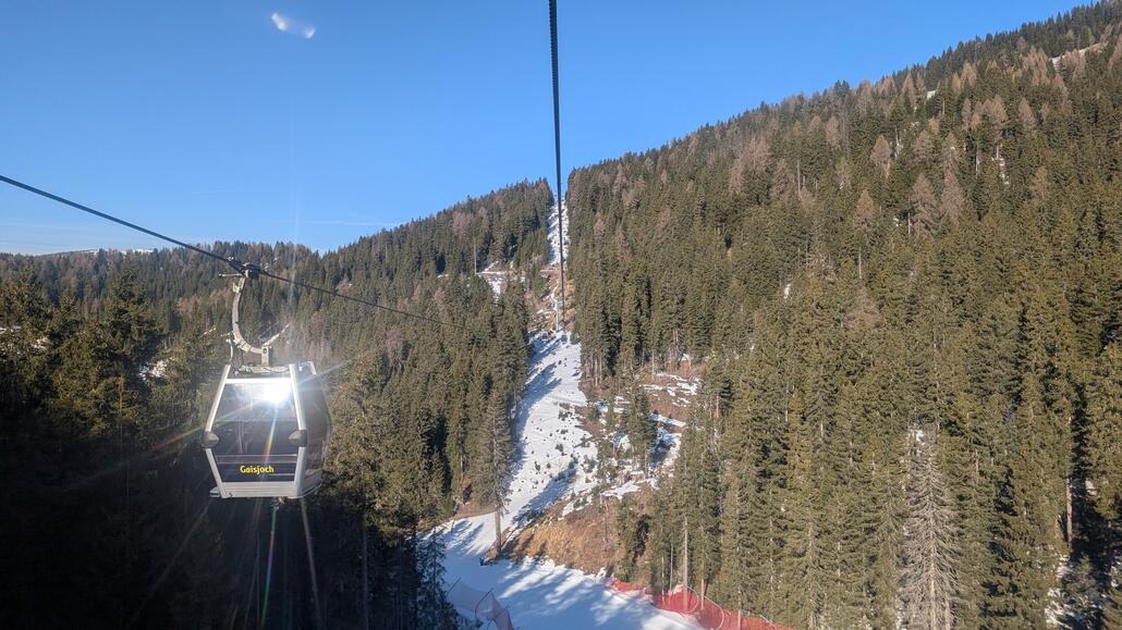 Auf dem Weg vom Gitschberg in Richtung Jochtal mit der Gaisjoch Bahn