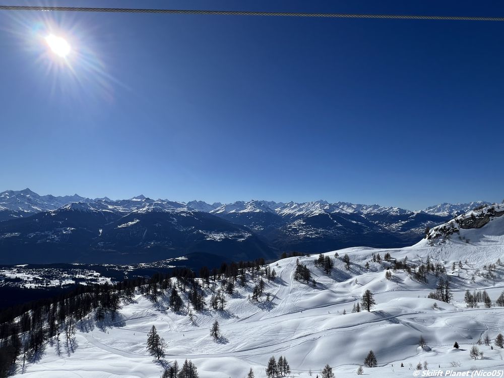 Blick von Sesselbahn Les Rousses