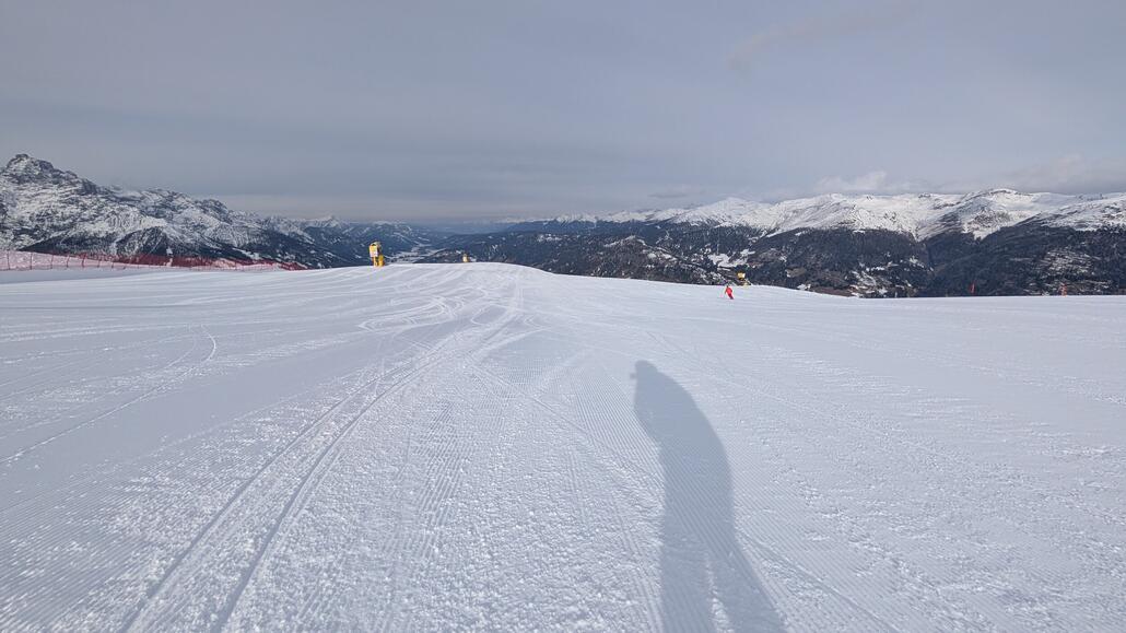 Gipfel Bahn in Helm mit super guten Pisten heute morgen!