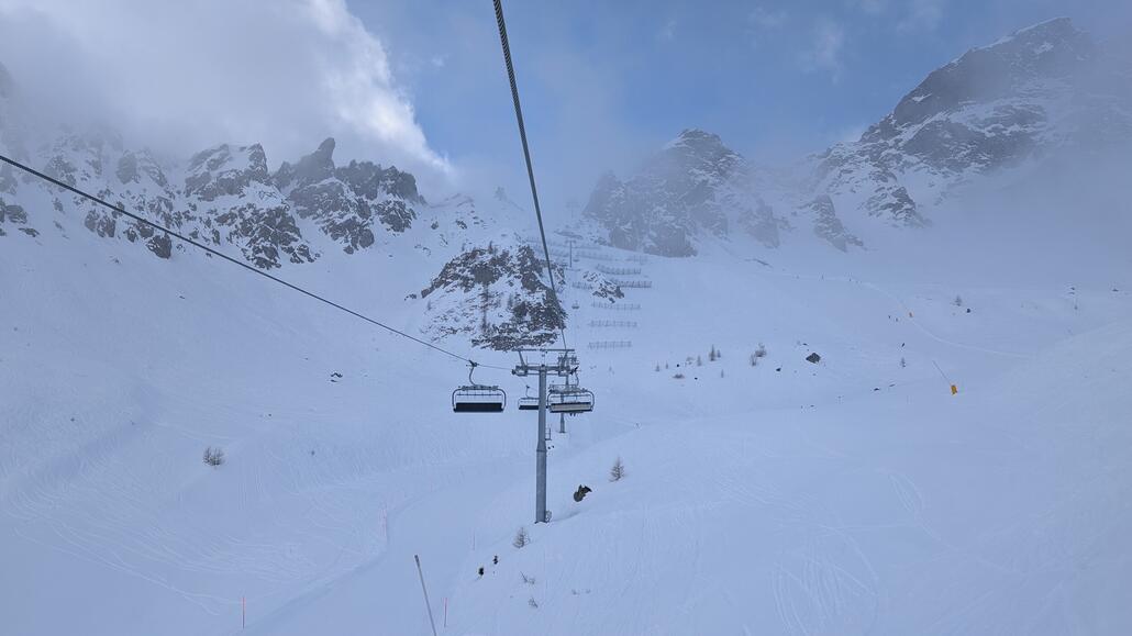 Für mich neue verbindungslift in Richtung Marmolada