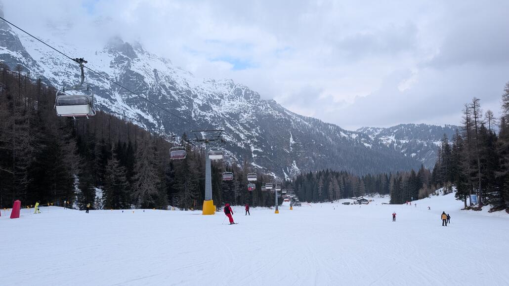 Sesselbahn Col de la Grava, ganz aussen im Skigebiet