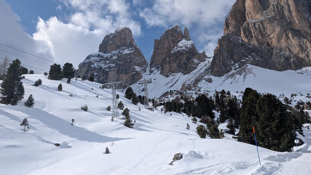 Lankofel Scharte und korblechter hoch, der leider nur im Sommer läuft