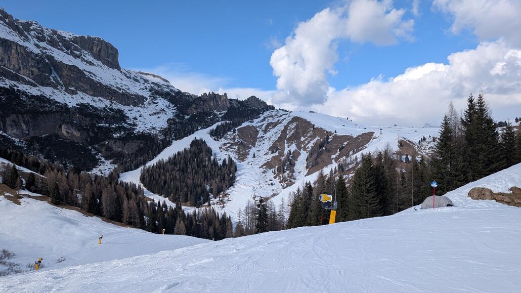Die weitere Verbindung nach Alta Badia wieder zerpflügt