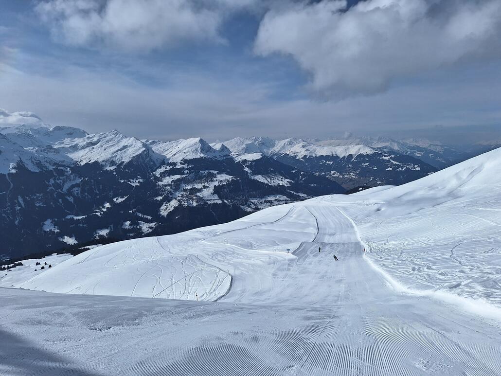 Pistenstart an der Bergstation