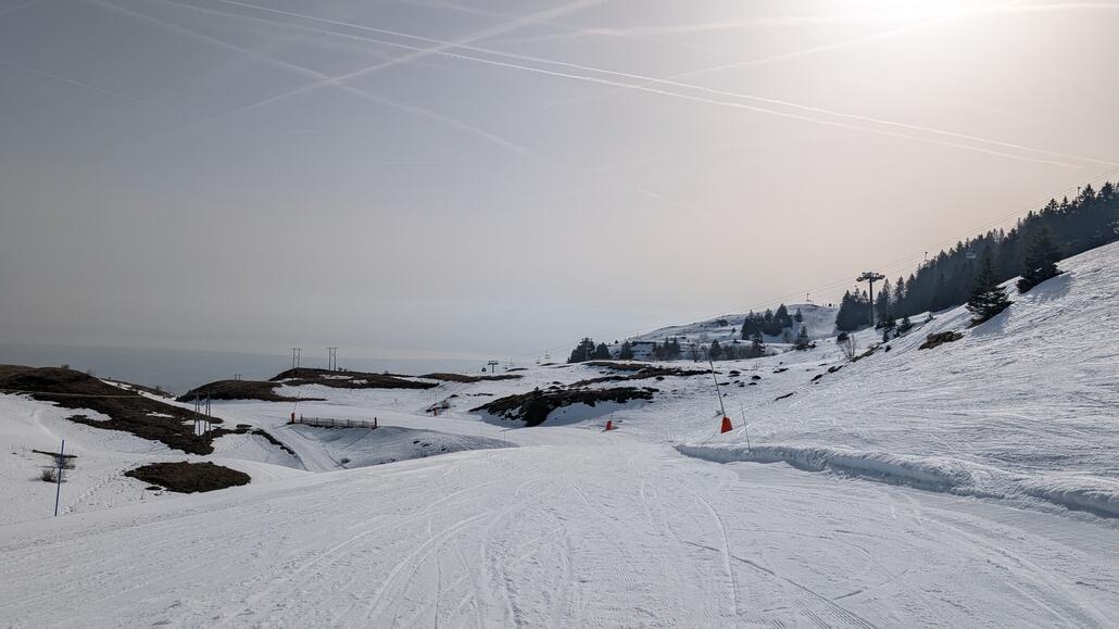 Hier ist der Schnee schon weicher, aber da nicht so viele los ist alles super zu fahren!