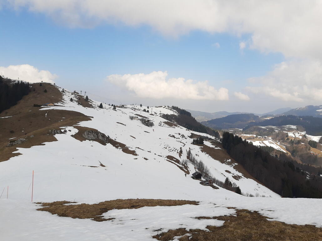 Blick zurück ist Skigebiet