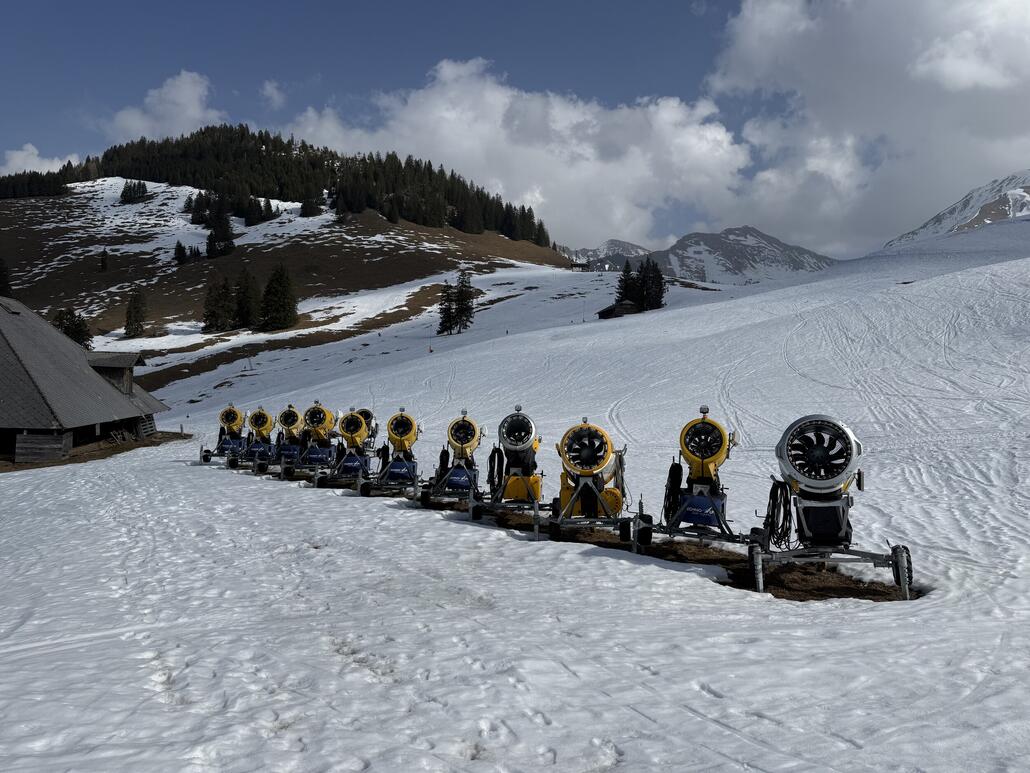 Die Schneekanonnen haben ihre Dienste dieses Jahr gut geleistet!