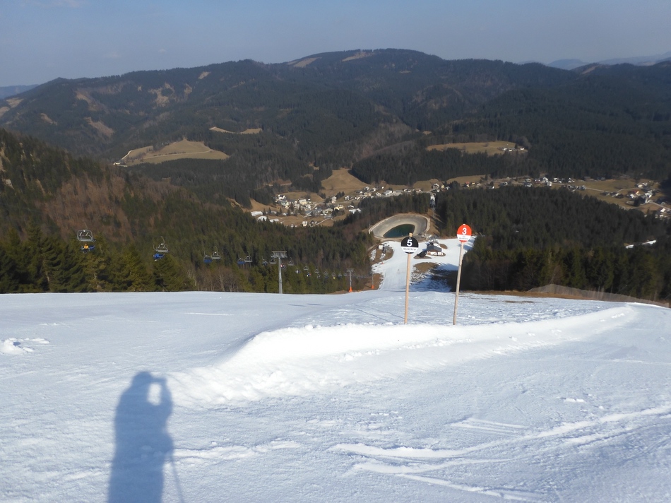 Abzweigung kleiner Ötscher Steilhang - Distelpiste