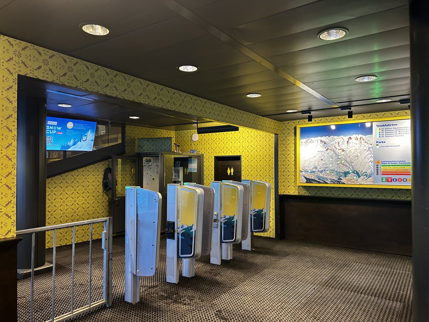 Start an der Chantarella Bahn, es war völlig leer.