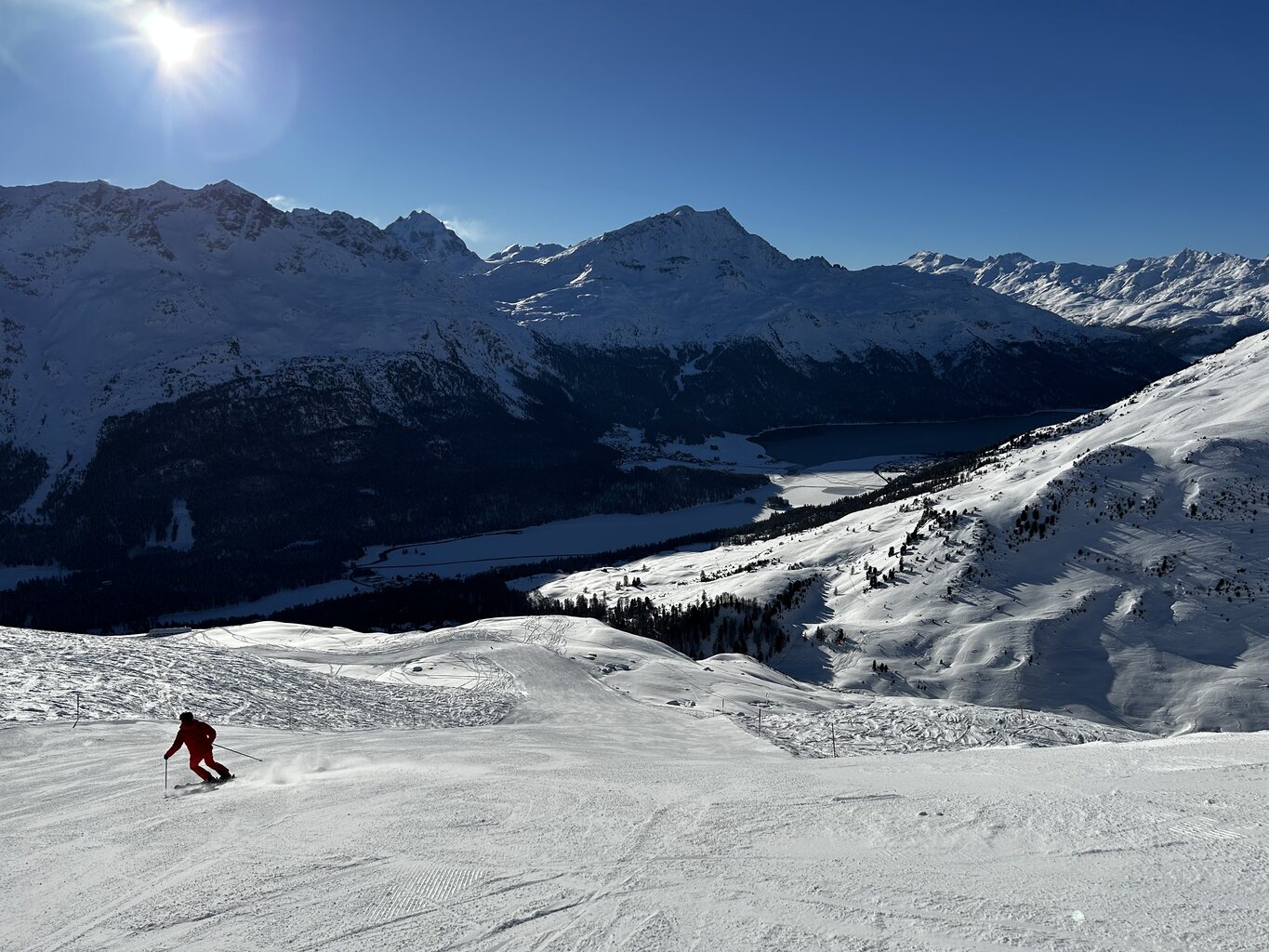 Auch am Randolins haben mir die sonnigen Pisten sehr gut gefallen.