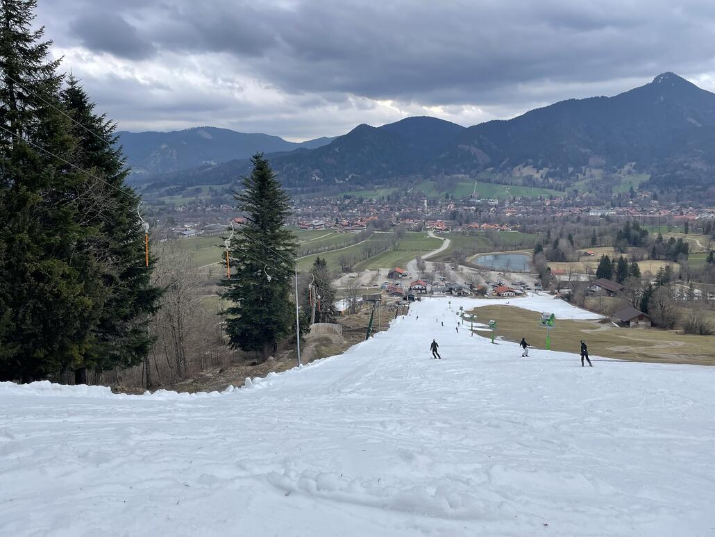 Der Bügellift unten war noch am angenehmsten zu fahren von allen Pisten.