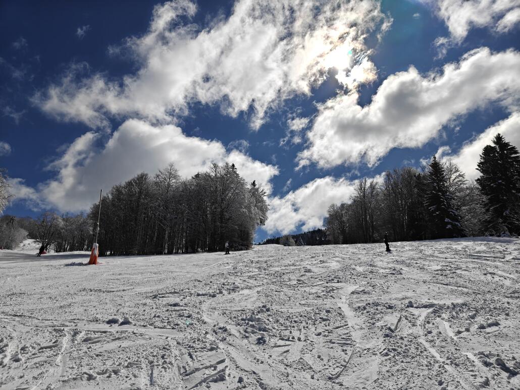 Blaue Piste auf der Lelex Seite