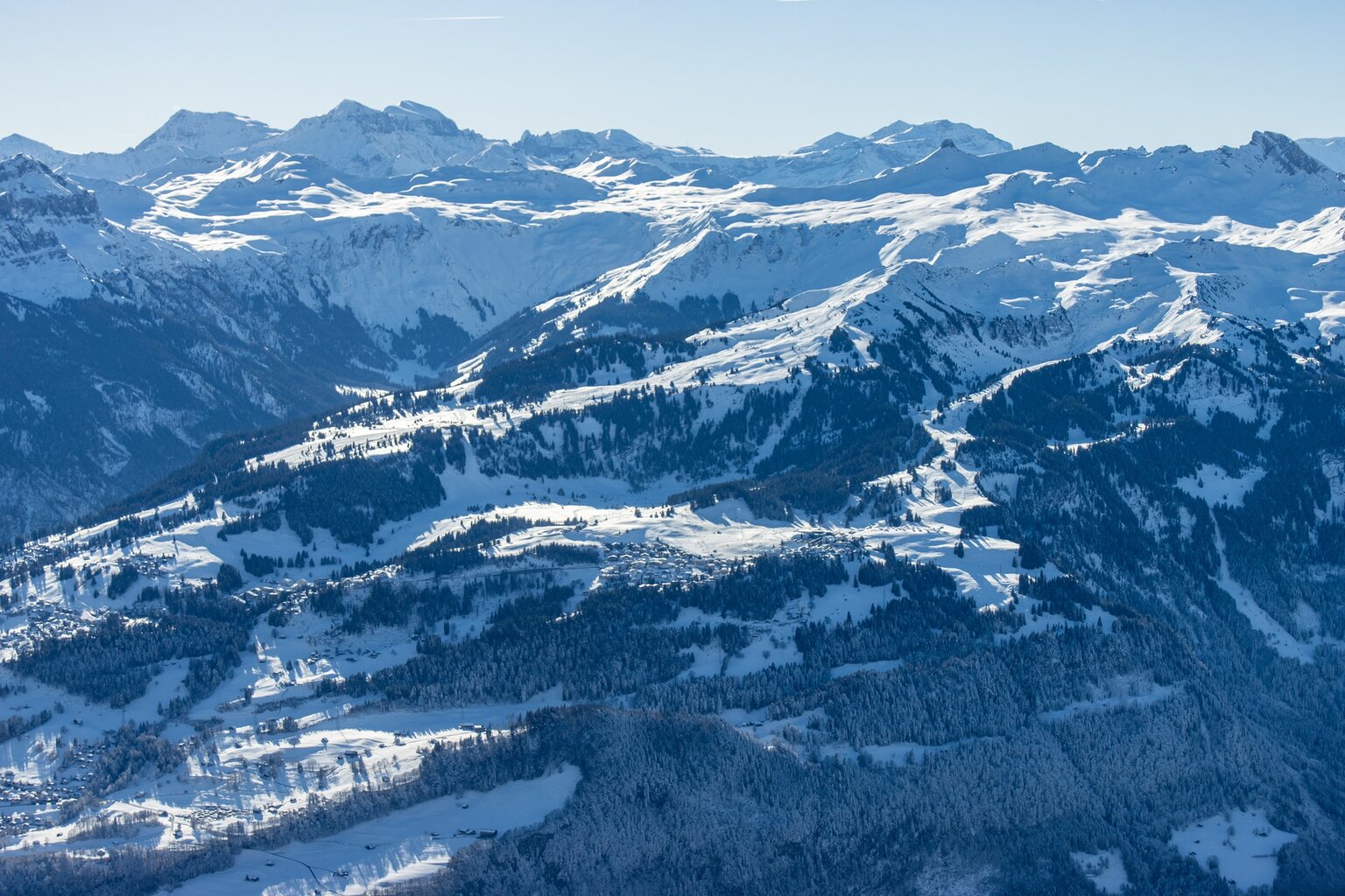 Skigebiet Flumserberg.