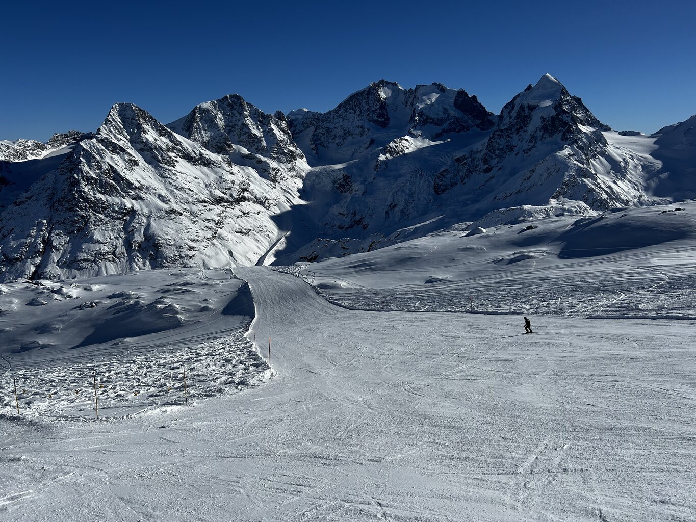 Richtig guter Schnee hier oben.