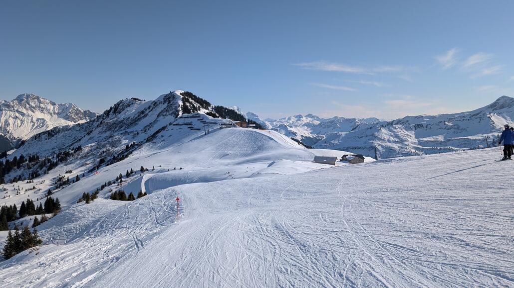 Inzwischen gibt es eine präparierte Skiroute direkt von der Hohes Licht Piste zur Piste zur Hohen Wacht/Elisenkopf Talstation
