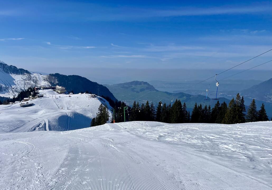 Die Rennpiste direkt entlang vom Ergglen wurde auch noch freigegeben, die bin ich schon lange nicht mehr gefahren.