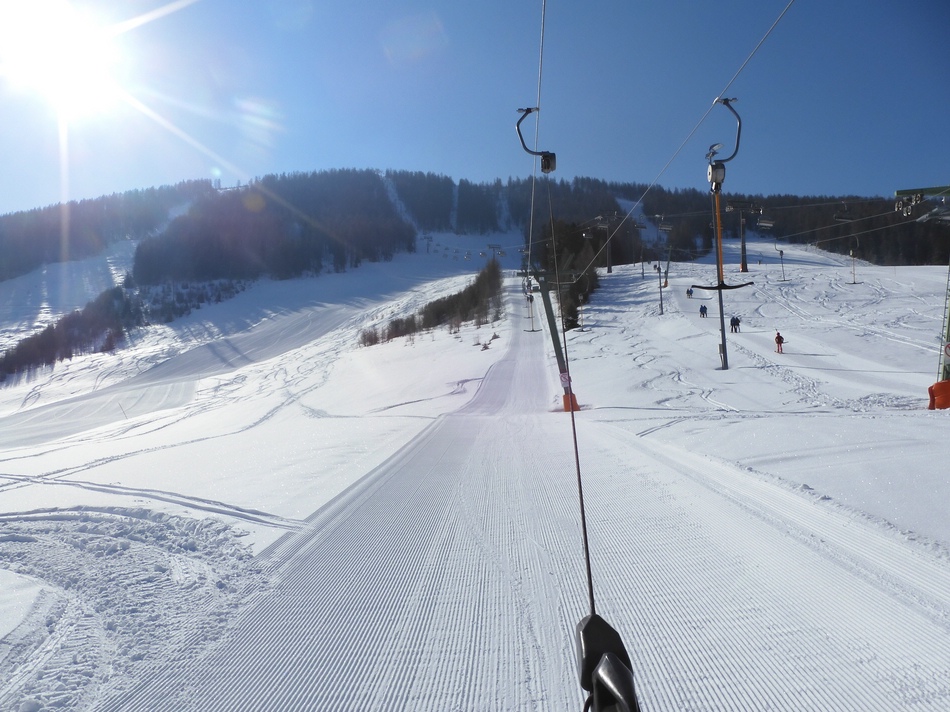 Bergfahrt mit dem Lärchenlift