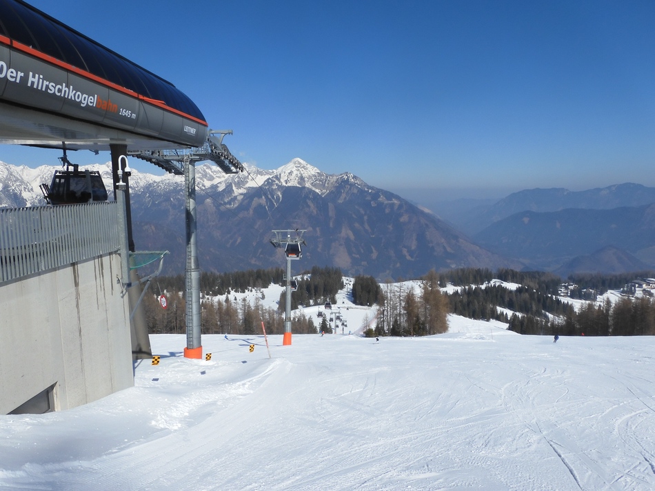 Bei der Bergstation der Hirschkogelbahn.