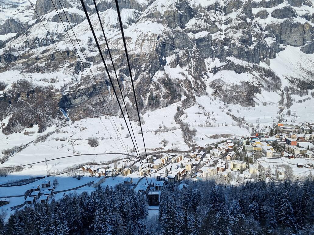 Auffahrt mit der Pendelbahn