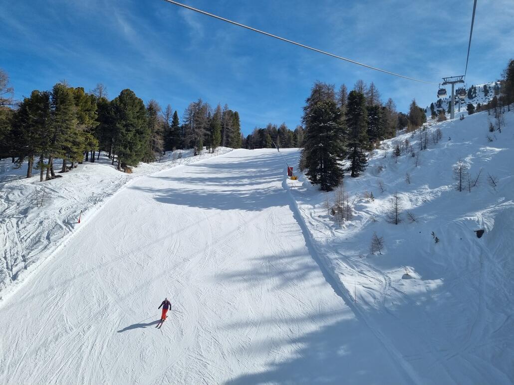 Die rote zur Mittelstation kaum zerfahren und immer noch wirklich gut ohne Buckel oder Eis
