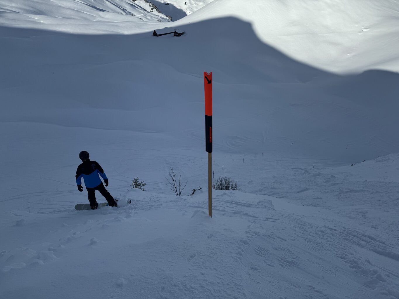 Geschlossene Gääch: Hier sind wir ausgewichen - ging ganz gut.