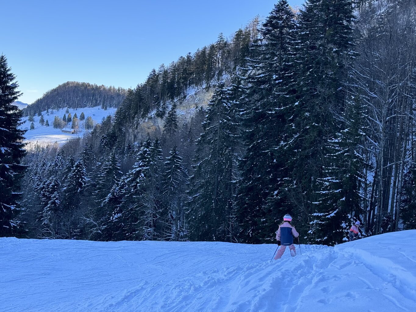 Piste rechts. Die Mittlere Piste haben wir aufgrund der vielen Steine an dem Tag ausgelassen.