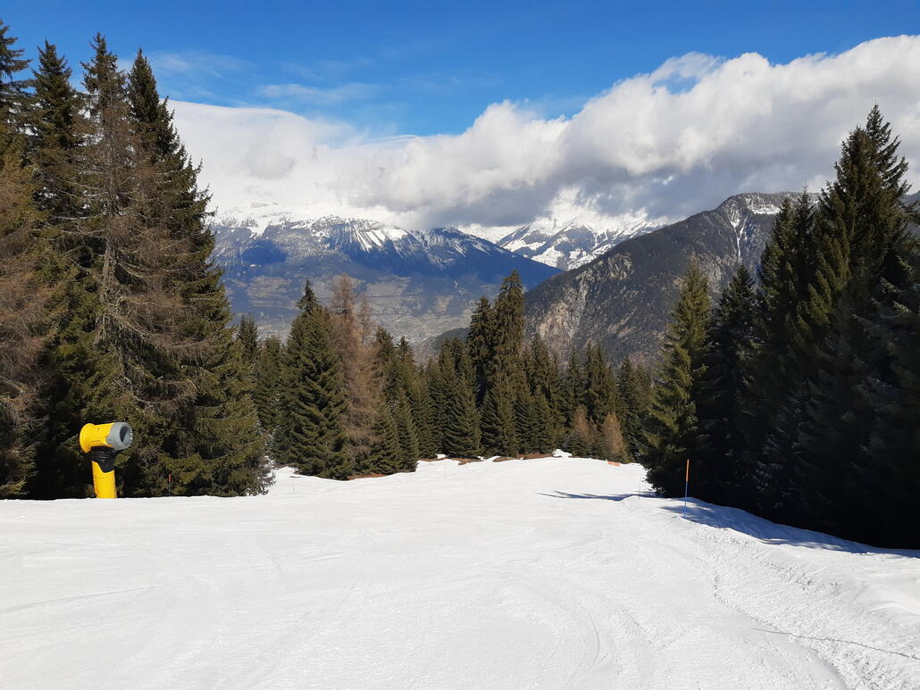 Beste Bedingungen auf der Talabfahrt