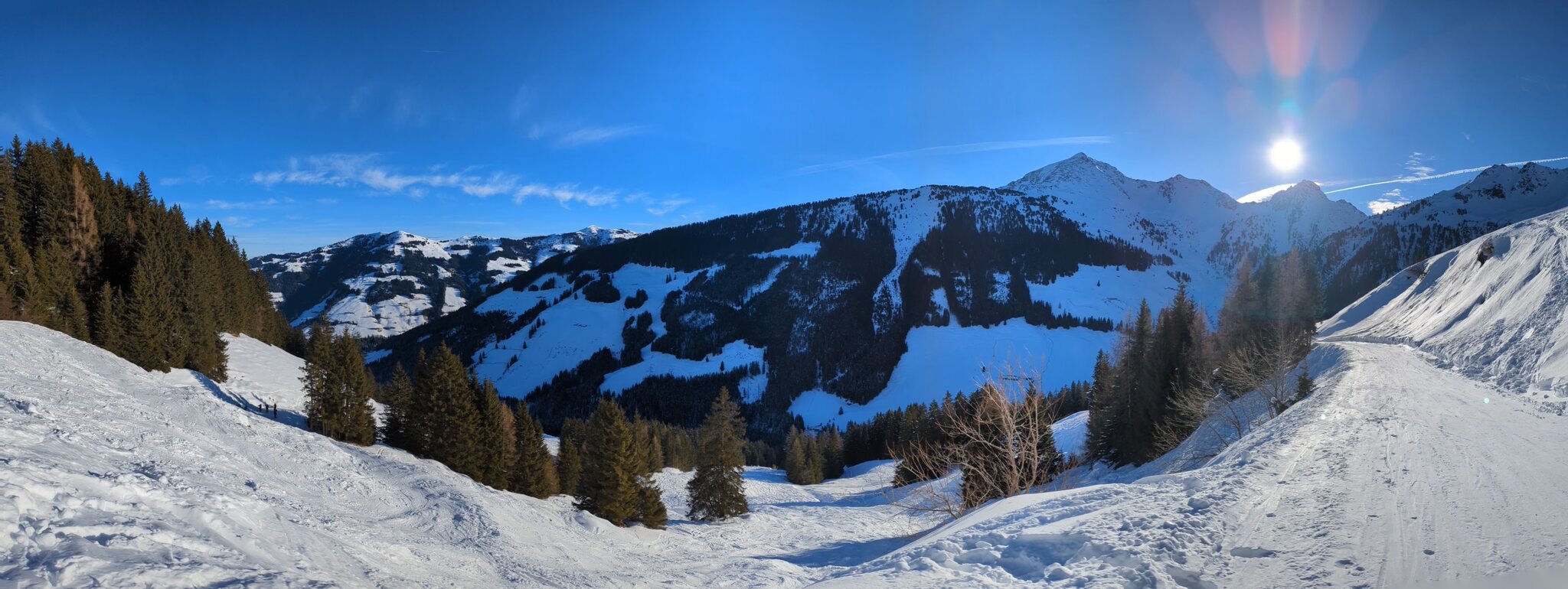 Auf der Skiroute nach Inneralpbach, die ist schön entschleunigend
