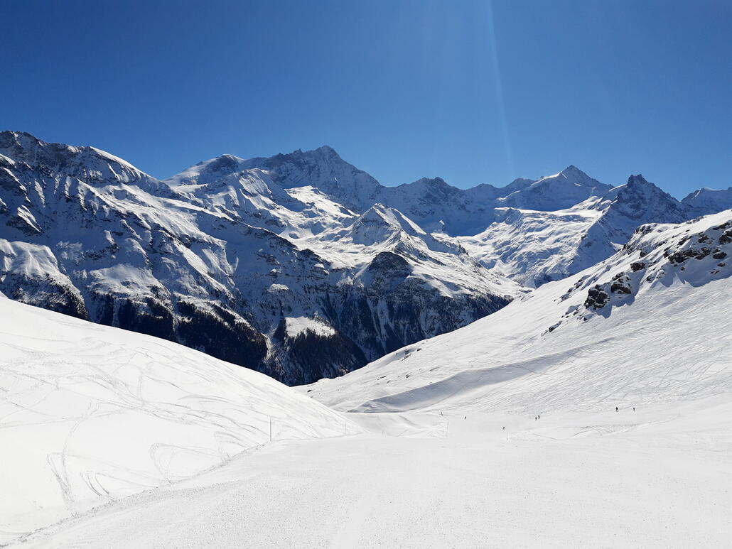 Genau das richtige Wetter, wenn ich Ski fahre.