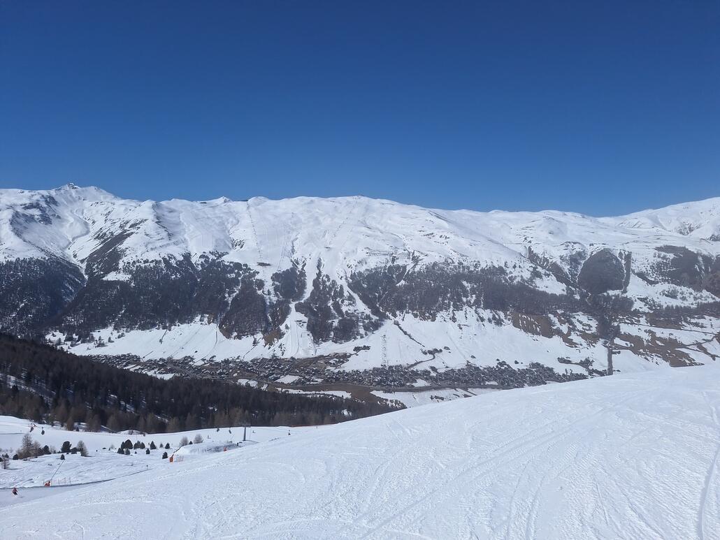 Blick zurück zum Gebiet Carosello