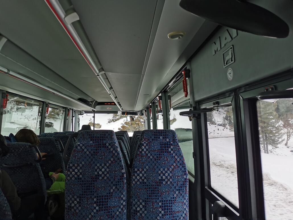 7. Nachdem ich hier alle Bahnen einmal fahre, gehts mit dem 11:30 Bus weiter nach Kühtai.