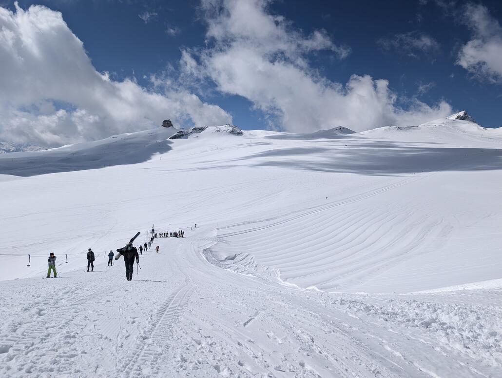 Zustieg vom Gletscher