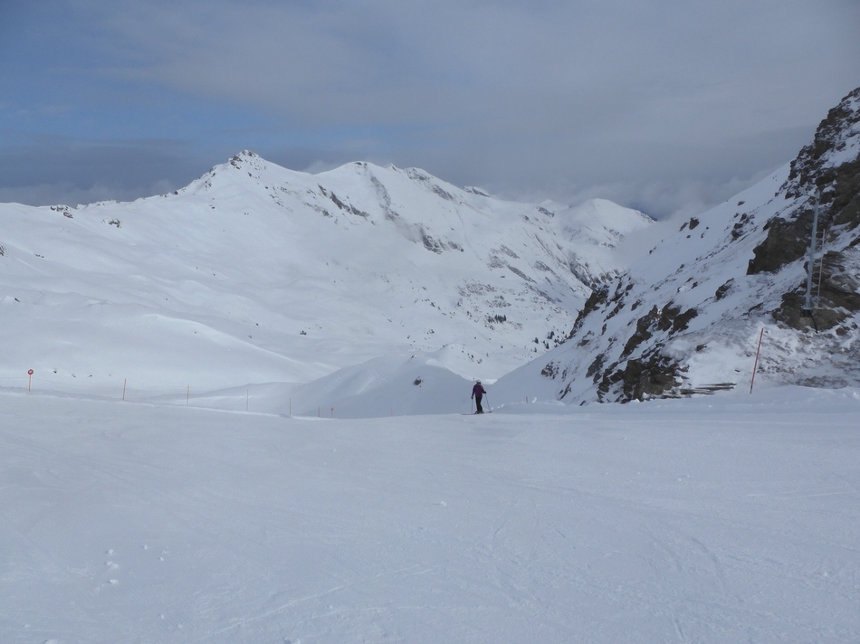 Auf der "Hinten herum Abfahrt" Hohe Scharte